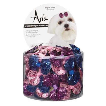 Aria North DT5638 99 Sequin Bows Canister 100 Pcs